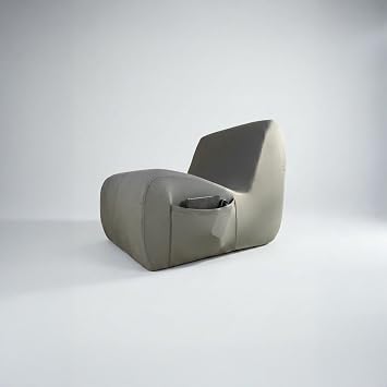 Xpermate Sünger Koltuk Tekli Yer Koltuğu İskeletsiz Taşınabilir Armut Koltuk Salon Çocuk Odası Balkon Gri
