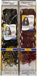 FreeTress Goddess Loc 18" Synthetic Crochet Braiding Hair (1B)