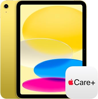 iPad Wi-Fi Model 128GB - Yellow + 2 Year Extended Apple Care+ Theft and Lost Plan for iPad A16