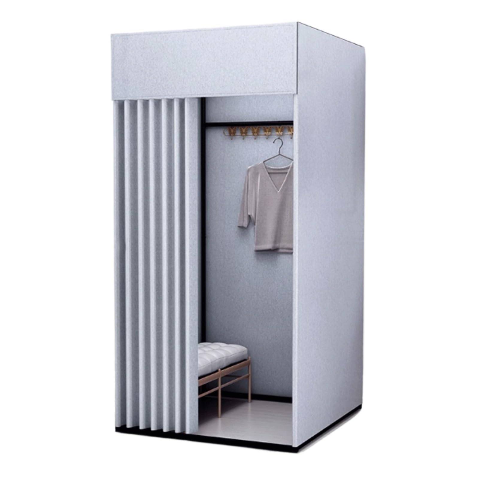 Cabine d'essayage portable pour protéger la vie privée dans un centre commercial