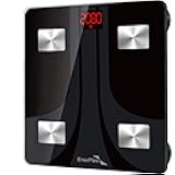 Fit 2020 Model Bluetooth Body Fat Scale, Weight Scales Digital Smart Body Composition Wireless Analyzer BMI Scale Health Monitor with Smartphone APP, 396 lbs Black