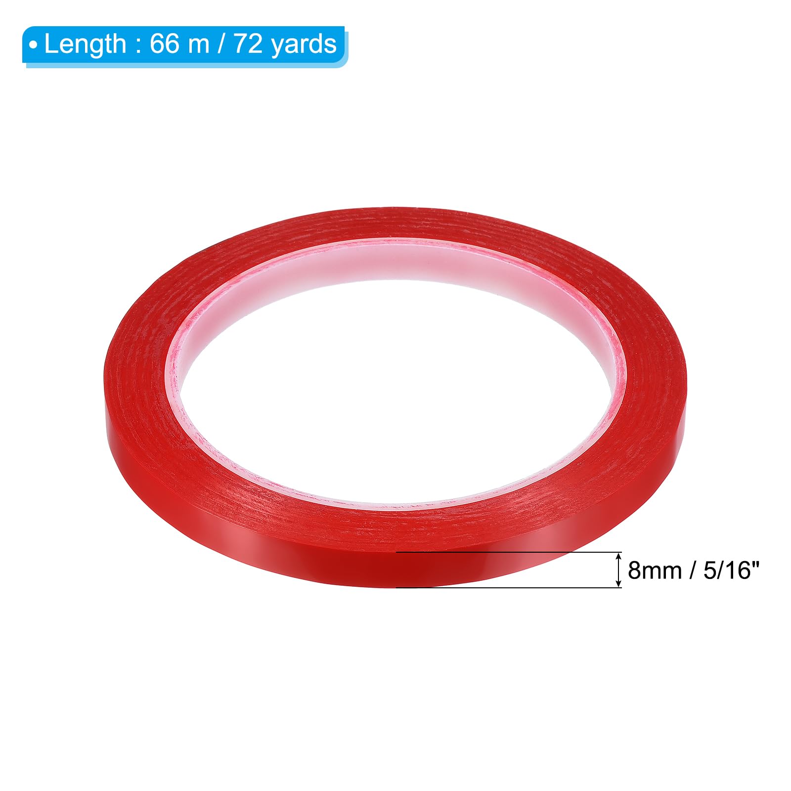 PATIKIL 5/16" Whiteboard Tape, 6 Pack Thin Dry Erase Tape for Graphic Chart Marking DIY Art Red - Image 2