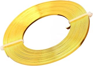 Aluminum Wire, Flexible Flat Colored Wire, Artistic Craft Cable, Durable Rust Resistant, Easy Bend Design Jewelry Making Crochet Earring Model Building Gardening Sculptors Electricians Hobbyists