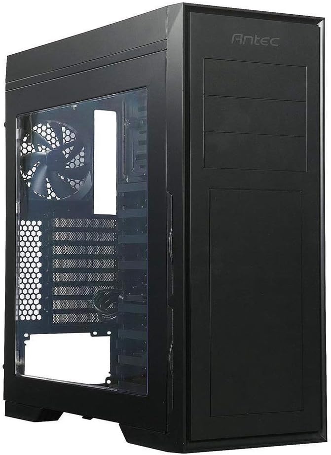 Antec Performance Series P9 Window Black Mid-Tower PC/Gaming Case, Noise-Dampening Side/Top Panels, Windowed Side Panel, 120mm Fans x 3 Pre-Installed, 13 Drive Bays and USB 3.0/2.0 for ATX/M-ATX/ITX
