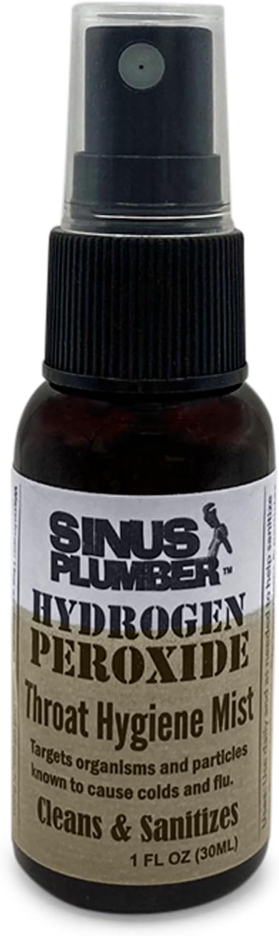 Hydrogen Peroxide Sore Throat Spray Cleans, Calms and Protects, Cold and Flu Formula