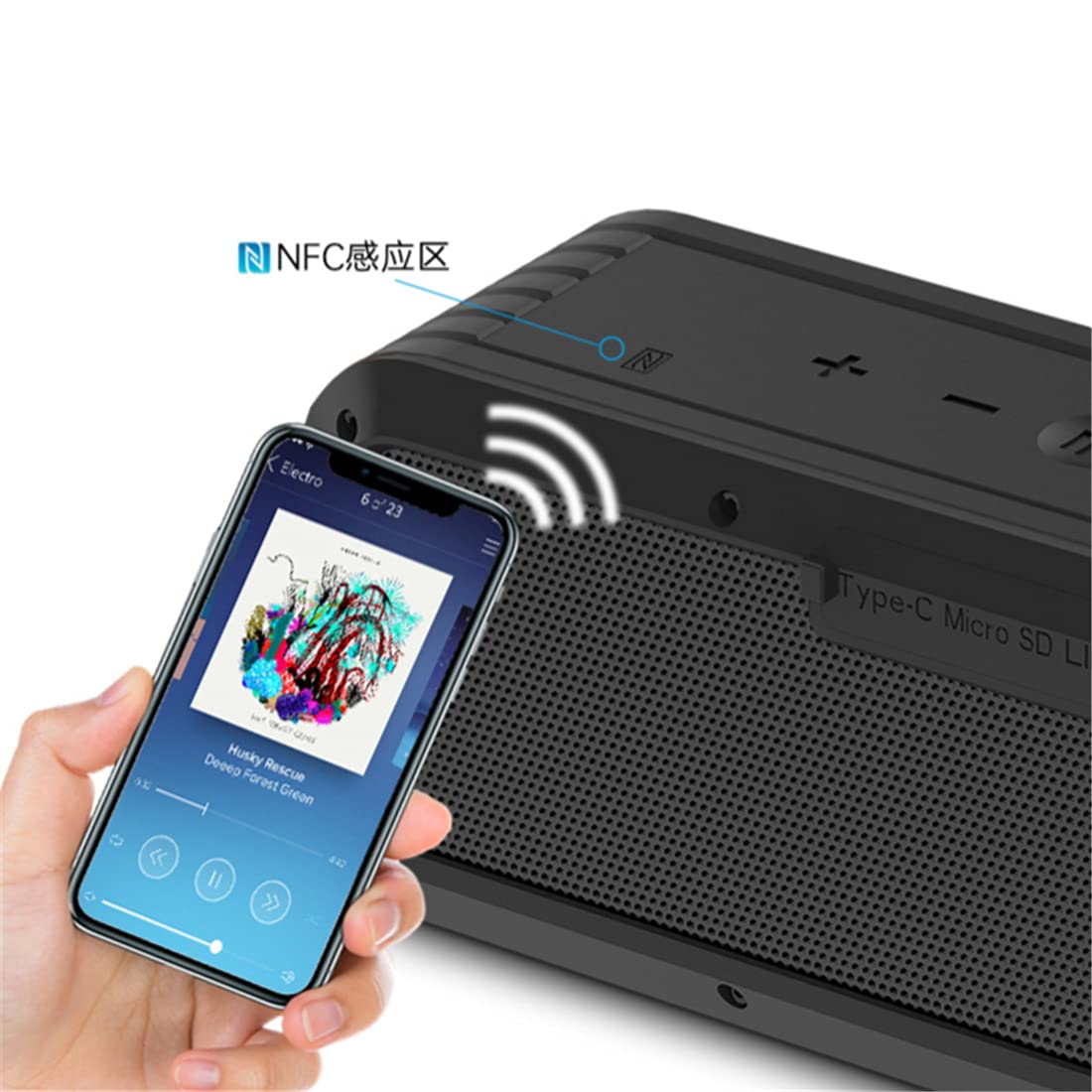 Altoparlanti Wireless Portatili, Altoparlante Bluetooth Ad Alta Potenza da 40W, Volume più Forte, Suono Stereo Cristallino, Basso Ricco, per All'aperto, Campeggio,Blu