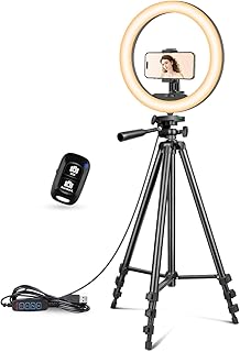 UBeesize 12 inch Ring Light with Stand, Selfie Ring Light with 50