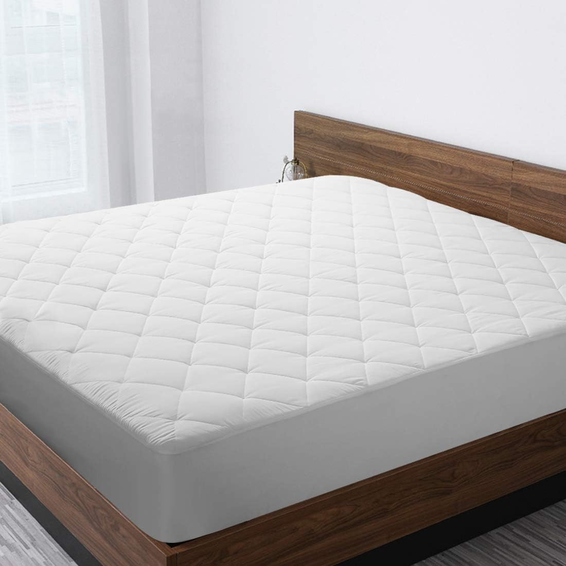 Starcast Sleep Solution Extra Thick Mattress Topper(Queen Size),Cooling Cotton Plush Down Alternative Fill Mattress Pad Cover,Gel Fiber Filled Bed Pillowtop,Fits Mattress Upto 21'' DEEP Pocket: Home & Kitchen