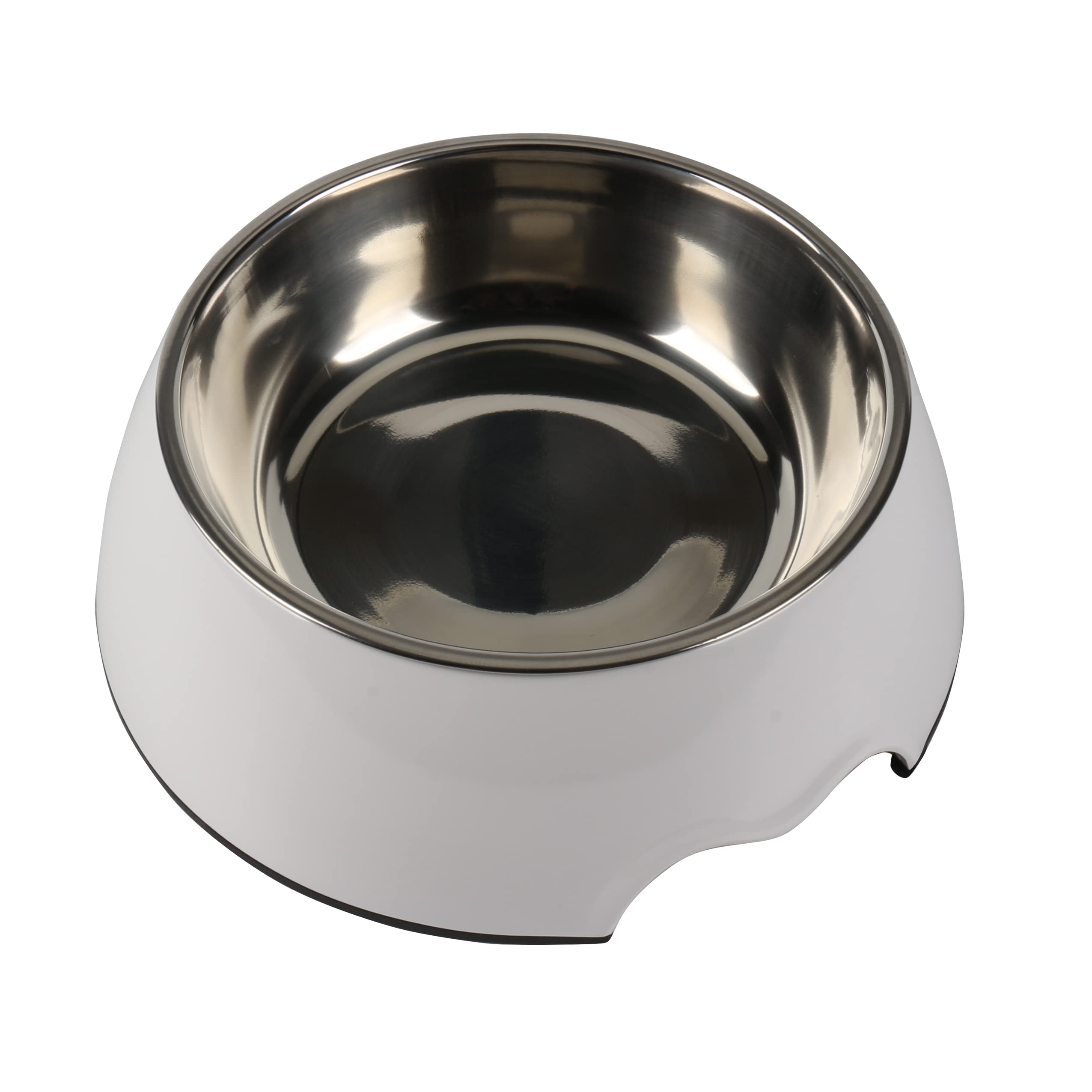 M&BGWPP Melamine Plastic Dog Food Bowl, Non Skid Base，Anti-Slip Pet Feeder Bowls, 2-in-1 Removable Stainless Steel Pet Feeder Holder for Dogs and Cats