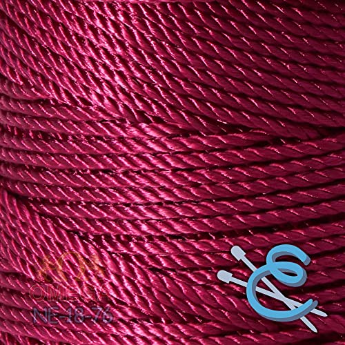 Image of Espiga No.18-100% Nylon Omega String Cord for Knitting and Crochet - 76 Plum
