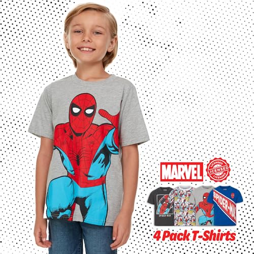 Marvel Spider-Man Boys 4 Pack Graphic T-Shirt4