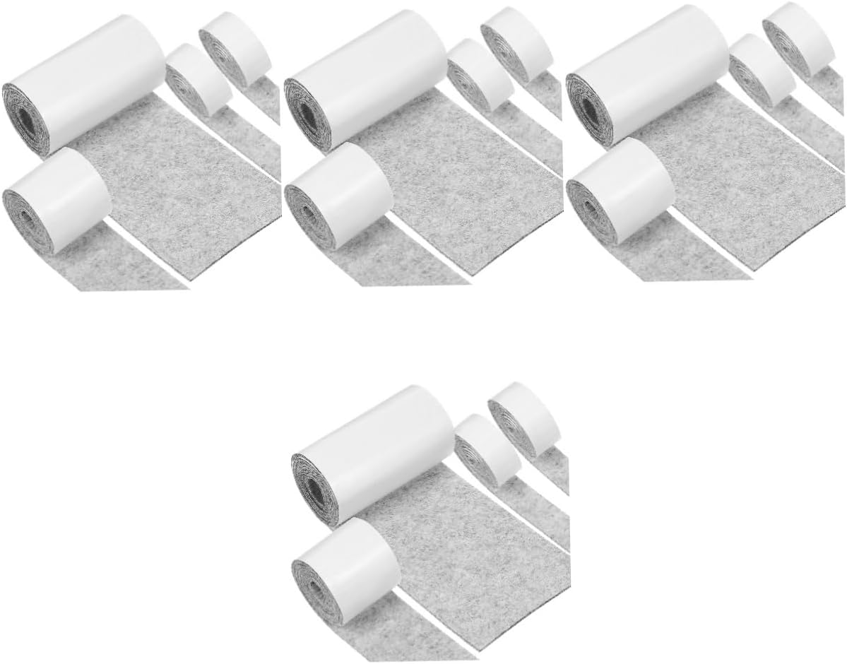 Uonlytech 16rolls Self-Adhesive Felt Strips Furniture Pads for Hardwood Floor Easy to Install Floor Protectors for Tables Chairs