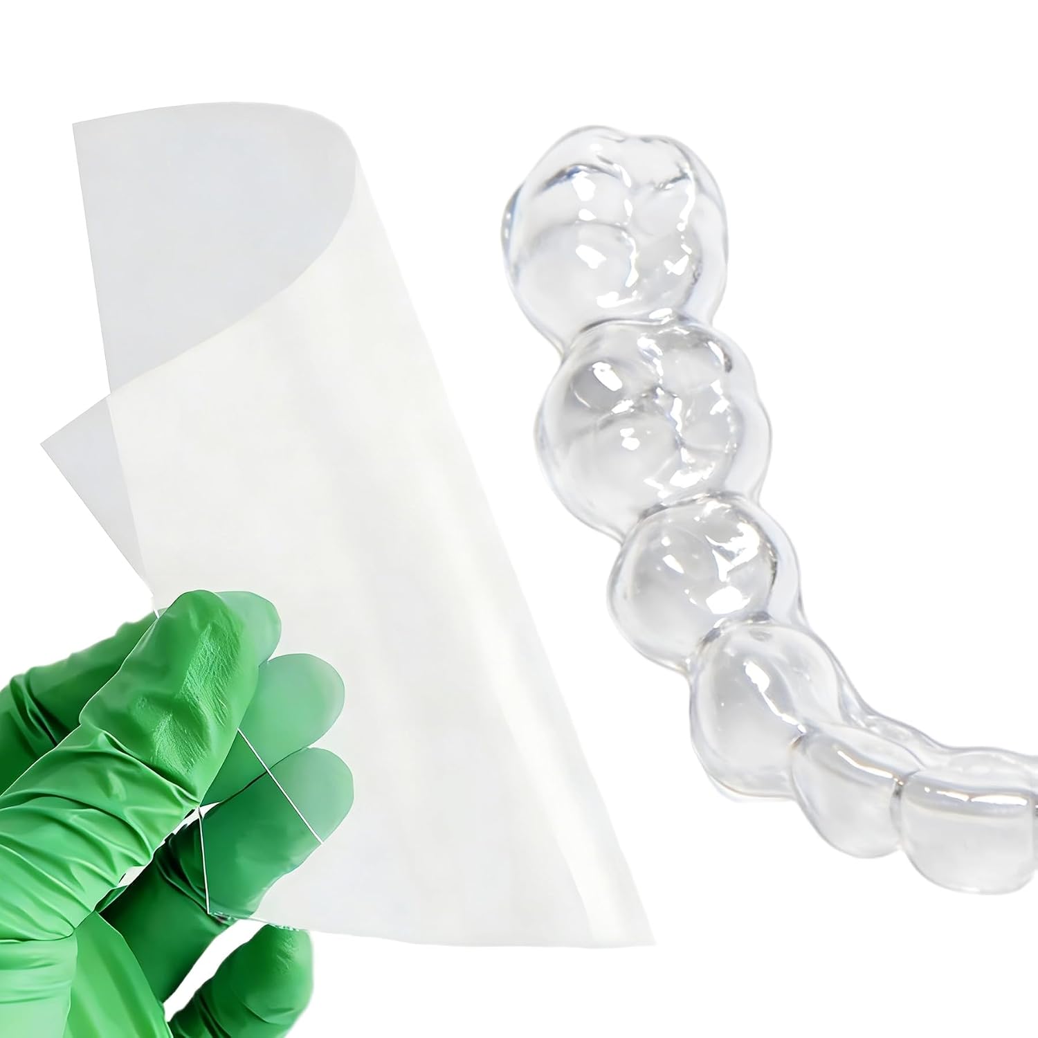 20 Sheets Dental Soft Splint Sheets 5"x5" Vacuum Form 1.0mm | Vacuum Forming Sheets,Square Thermoforming Materials for Vacuum Forming Machines