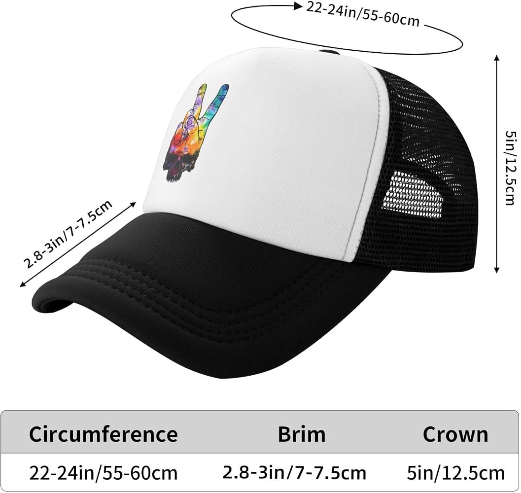 Sign of Peace (Rainbow Hand) Trucker Hat,Baseball Golf Dad Cap