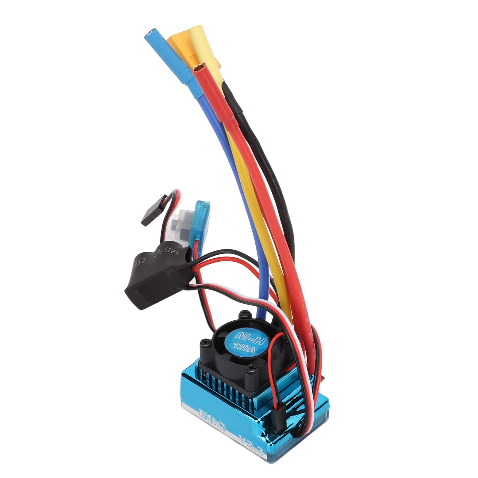 Bürstenloser 3100-kV-Motor, Kombination aus Aluminiumlegierung und Wasserdichtem Regler, 120-A-Leistungssteigerung für 1/10 und 1/8 RC-Autos