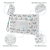 Vista 8 de Dispensador de toallitas y bolsa/bolsa de pañuelos, toallitas/estuche de pañuelos con tapa segura de sellado de humedad, patas de goma