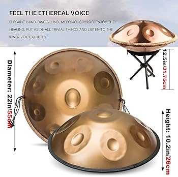 ハンドパン 440Hz Dマイナー Amazon | ハンドパン d マイナー 打楽器（ゴールド - 440hz - 9音