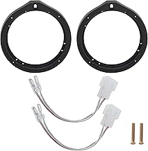 RED WOLF Front Rear Door Speaker Adapter + Wiring Harness for 2008-2013 Honda Civic Accord CRV, Acura 2005-2019 Aftermarket 6.5"- 6.75" Speaker Spacer Rings Adaptor Mount 1 Pair