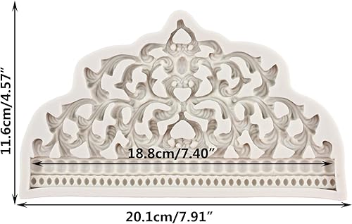 Miniatura 2 de MINFEIDMS Molde de corona de fondant, molde de silicona para decoración de tartas, decoración de cupcakes, pasta de goma de chocolate, arcilla