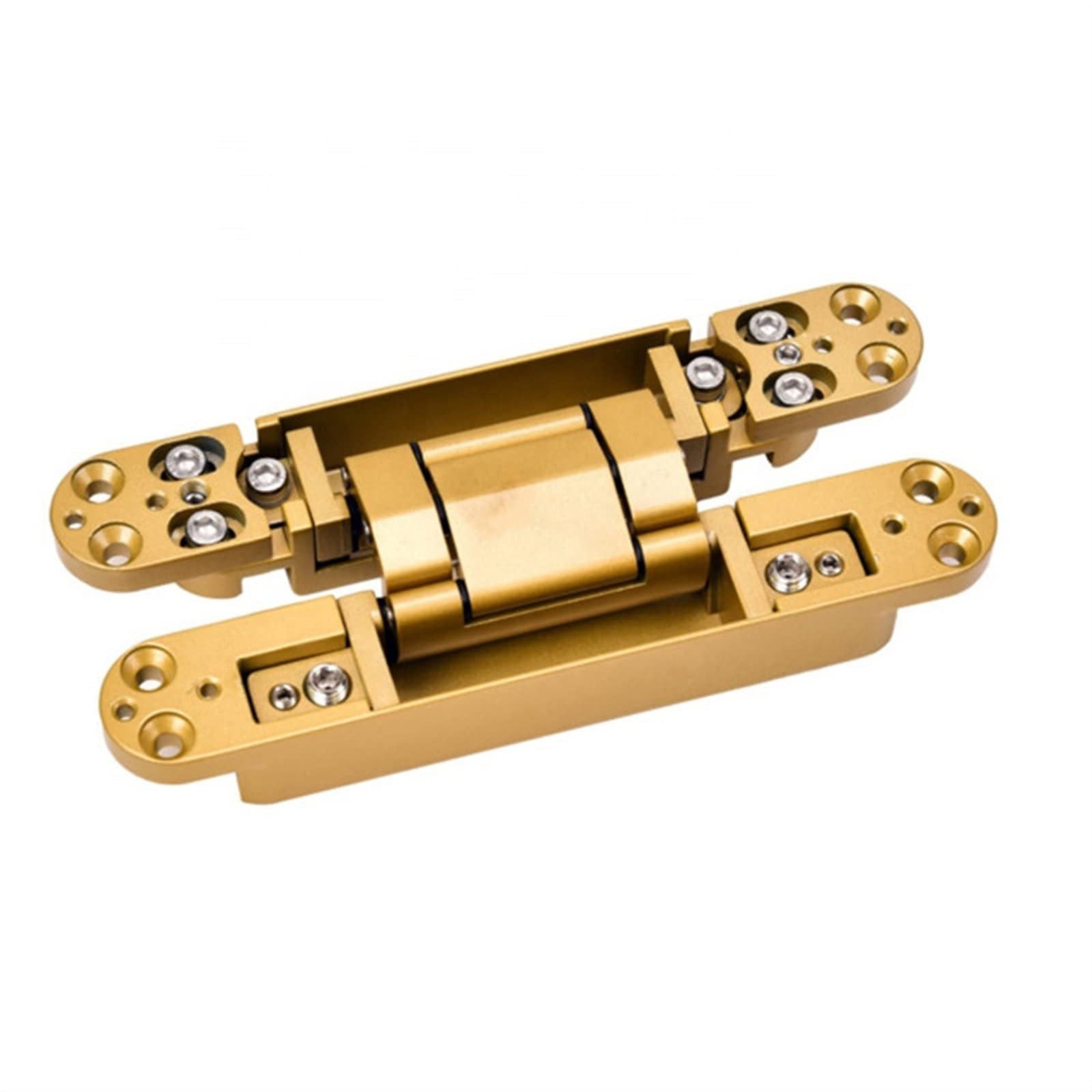 3D Adjustable Conceal Invisible Door Hinge Hidden Automatic Gate Heavy Duty Black Hinges Cross Concealed Load-Bearing 80KG