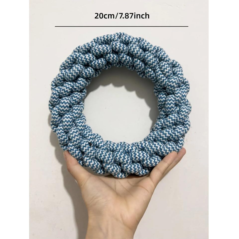 Image of Attractive Dog Toys for Large Dogs & Accessories Toy for Puppies, Pets, Puppy, Medium & Adults, chew Rope Small pups for Playing & Chewing for Labrador (Two Rings) Color May Vary