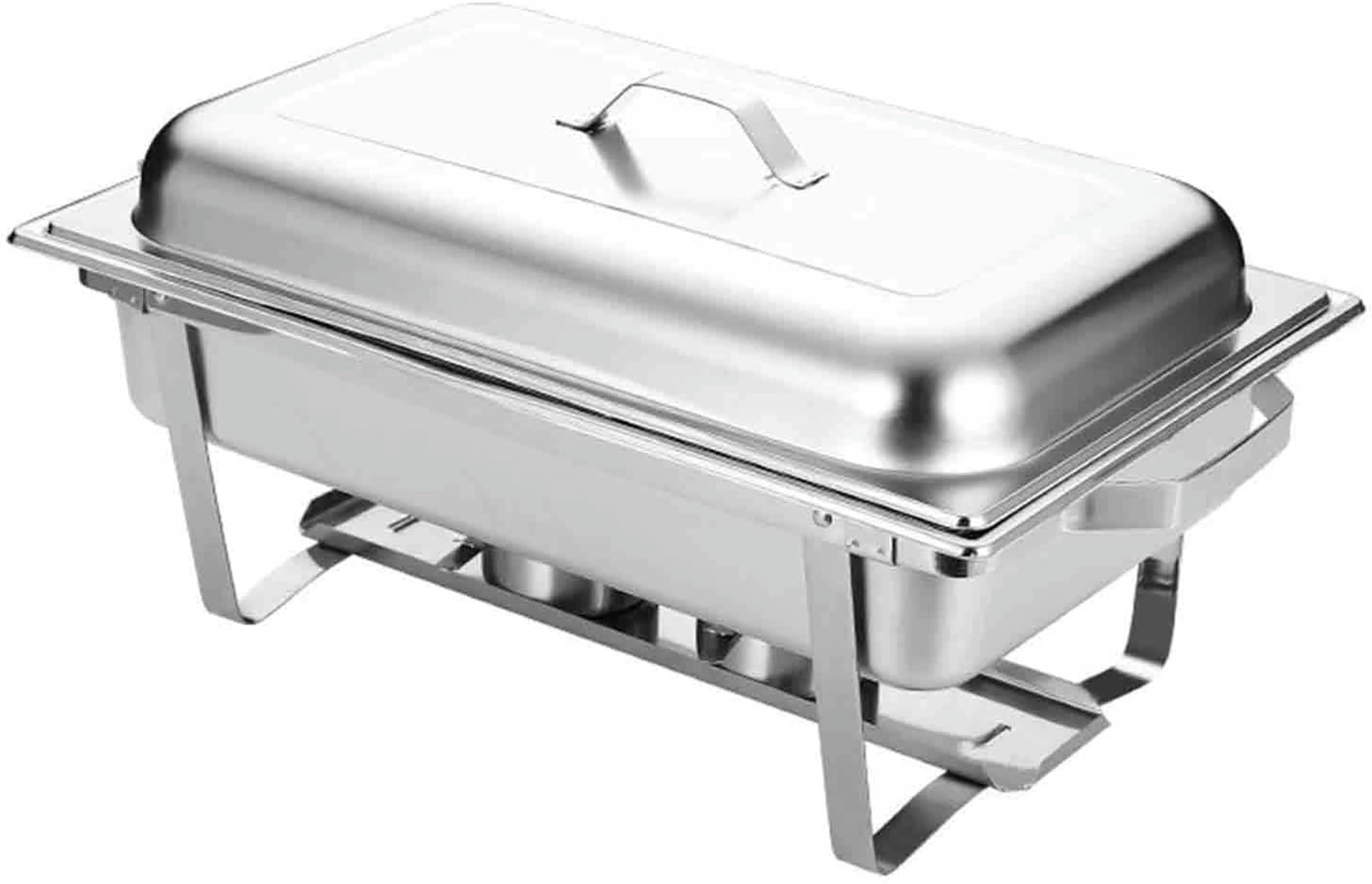 Juego de calentador de alimentos, de acero inoxidable, con doble sartén y tapa para catering, bodas, fiestas, banquetes y eventos