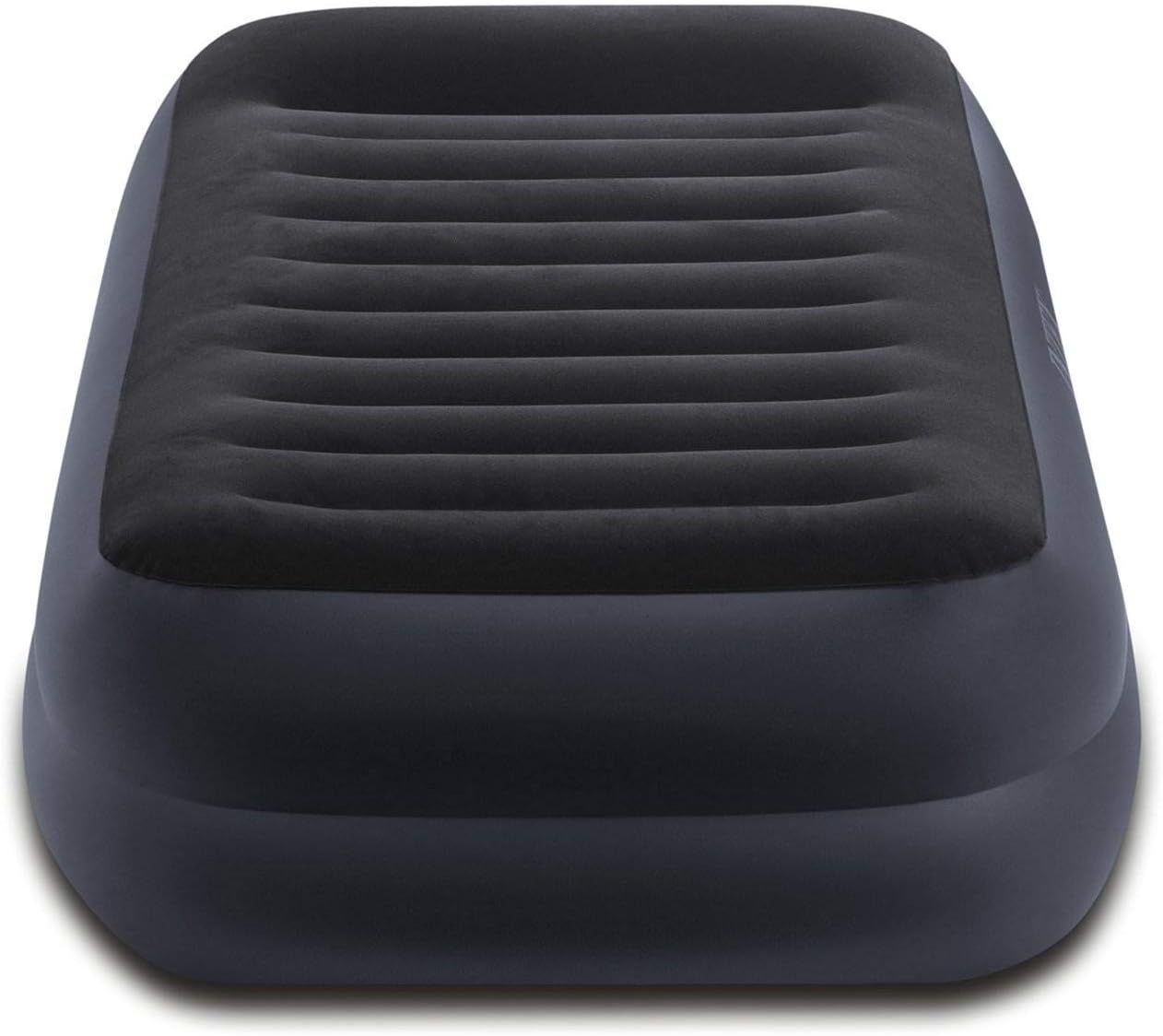 Intex Dura-Beam Series Pillow Rest Raised Airbed with Fiber-Tech Construction and Built-in Pump, Twin, Bed Height 16.5"