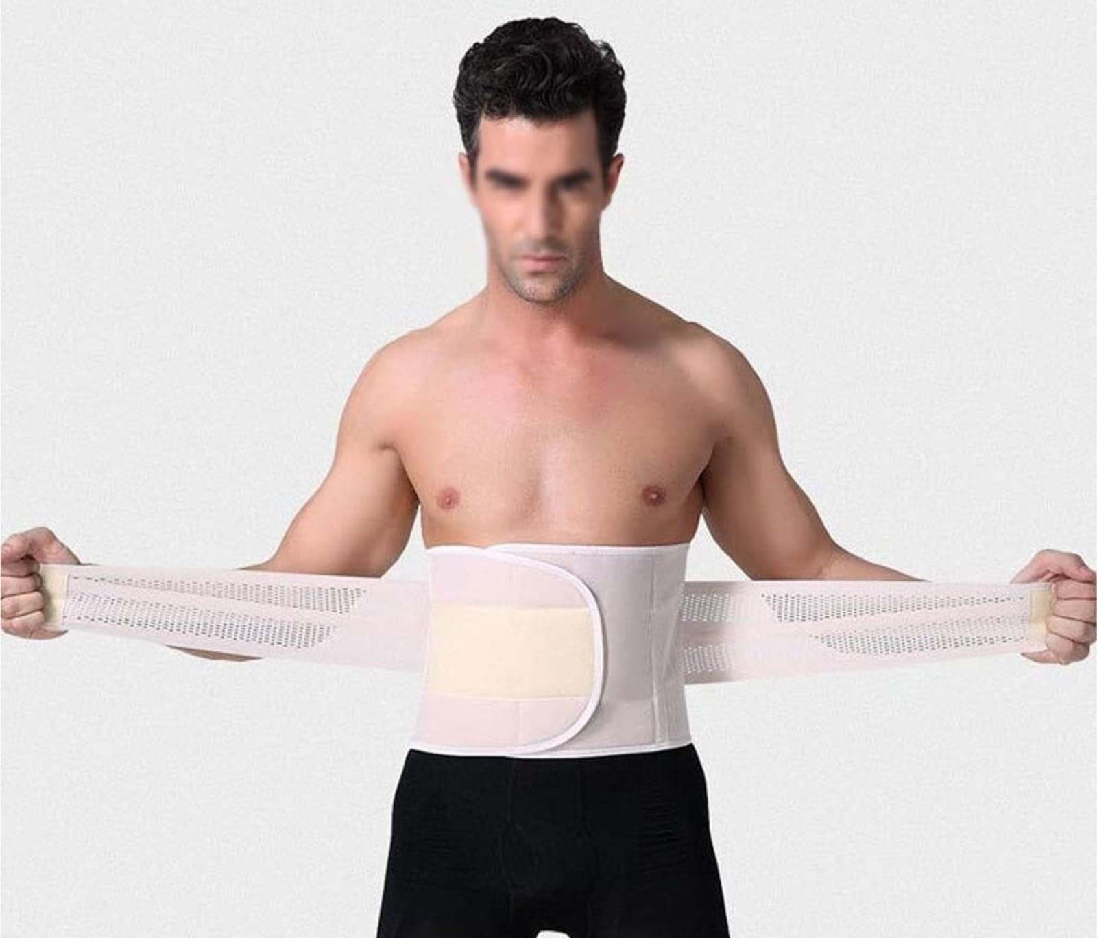 Faja Lumbar Faja Lumbar Correctora De Postura para La Espalda Baja, Alivio De La Descompresión Lumbar, Hernia Cinturón Apoyo Lumbar(Beige,XL)