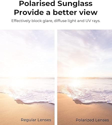 Miniatura 5 de BENEUNDER Gafas de sol polarizadas para hombres y mujeres, gafas de sol plegables ultraligeras con organizador