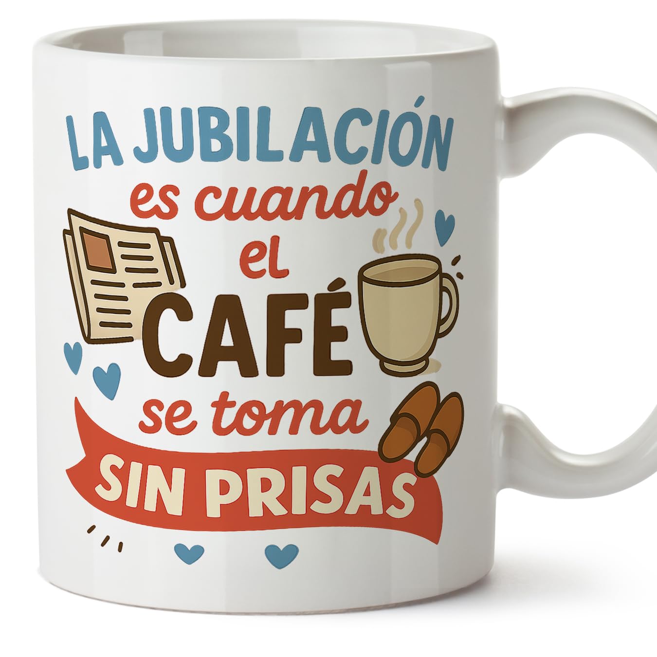 Taza Motivacional 'La Felicidad Es Un Camino' - 330 Ml, Apta Microondas Y Lavavajillas | Regalo Original Para Amigos Y Familia