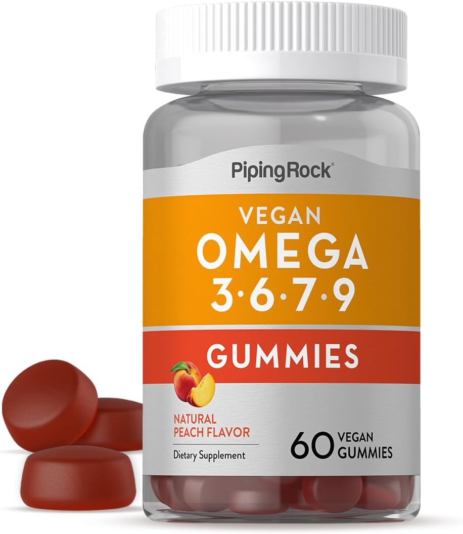 Piping Rock Omega 3 6 7 9 Gummies 60 Count Vegan
