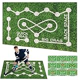 NELOMO Feldhockey-Trainingsmatte – 1,5 m × 90 cm Kunstrasen-Pad | Stickhandling Zonen & realistischer Rasen für Heimübungen – ideales Geschenk für Hockey-Enthusiasten