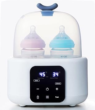 Double Baby Bottle Warmer All Bottles, 5-in-1 Fast Breastmilk Warmer Water Bath Heating 24H Constant Warming, Heat Baby Food Jars for Twins