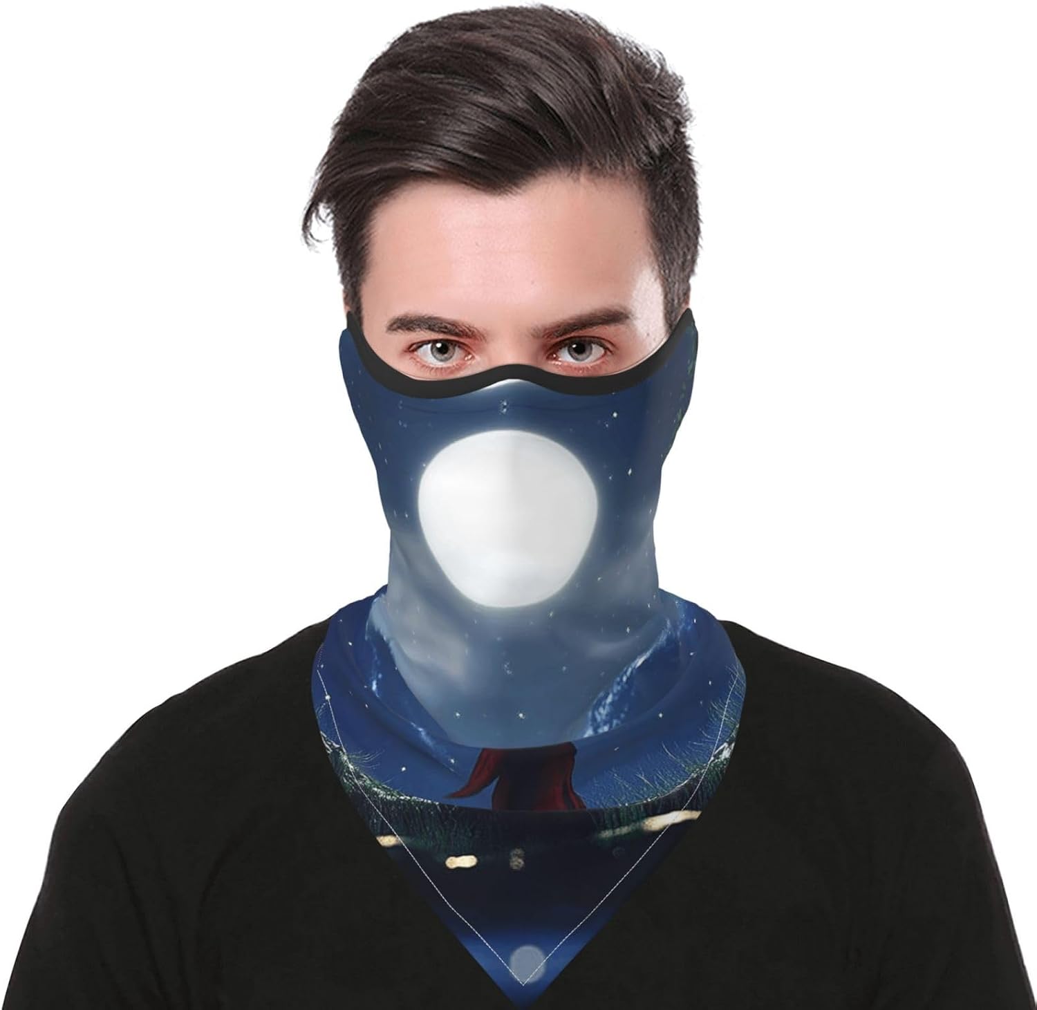 Protection Neck Gaiter Face Cover Starry Sky Under the Moonlight Balaclava Scarf Mask, Windproof Breathable Sun Shield for Men Women, Skiing Hiking Cycling Outdoor Sports