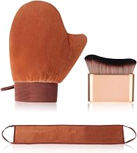 3 Pieces Brown Self Tanning Glove, Complete Set of Self Tanning Applicator for Body and Back, Uniform Application Tool for Self Tanner