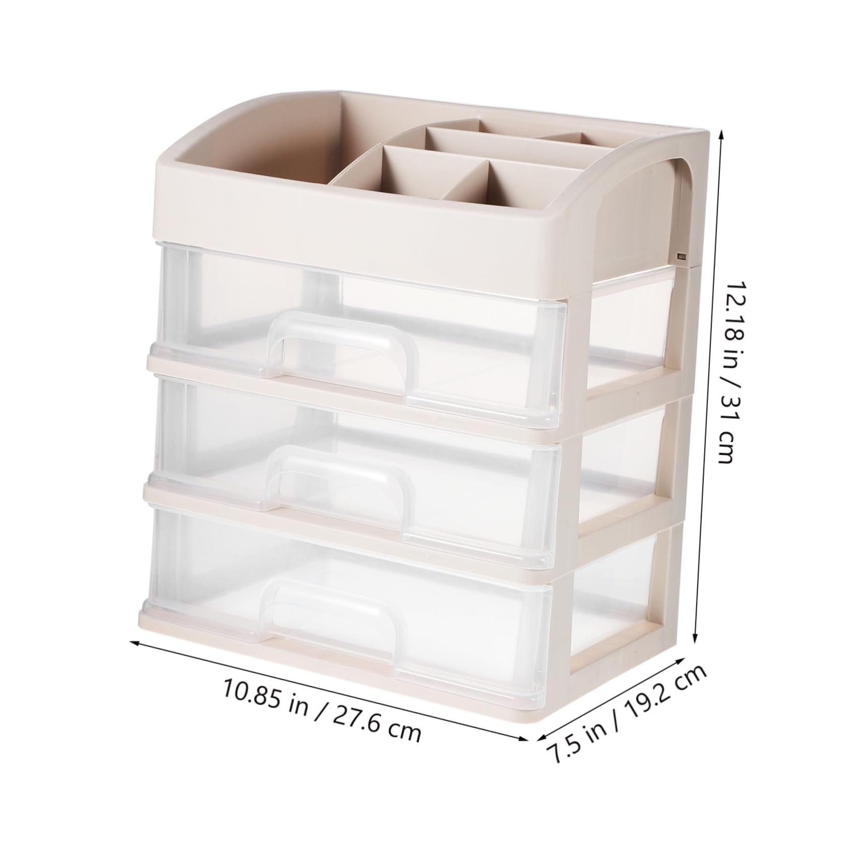 Homoyoyo Caja de Almacenamiento de Escritorio Cajones, Tres Capas, Plástico
