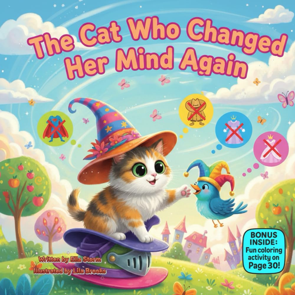 The Cat Who Changed Her Mind Again: A Funny Rhyming Story About Decision-Making, Confidence, and Trying Things for Kids