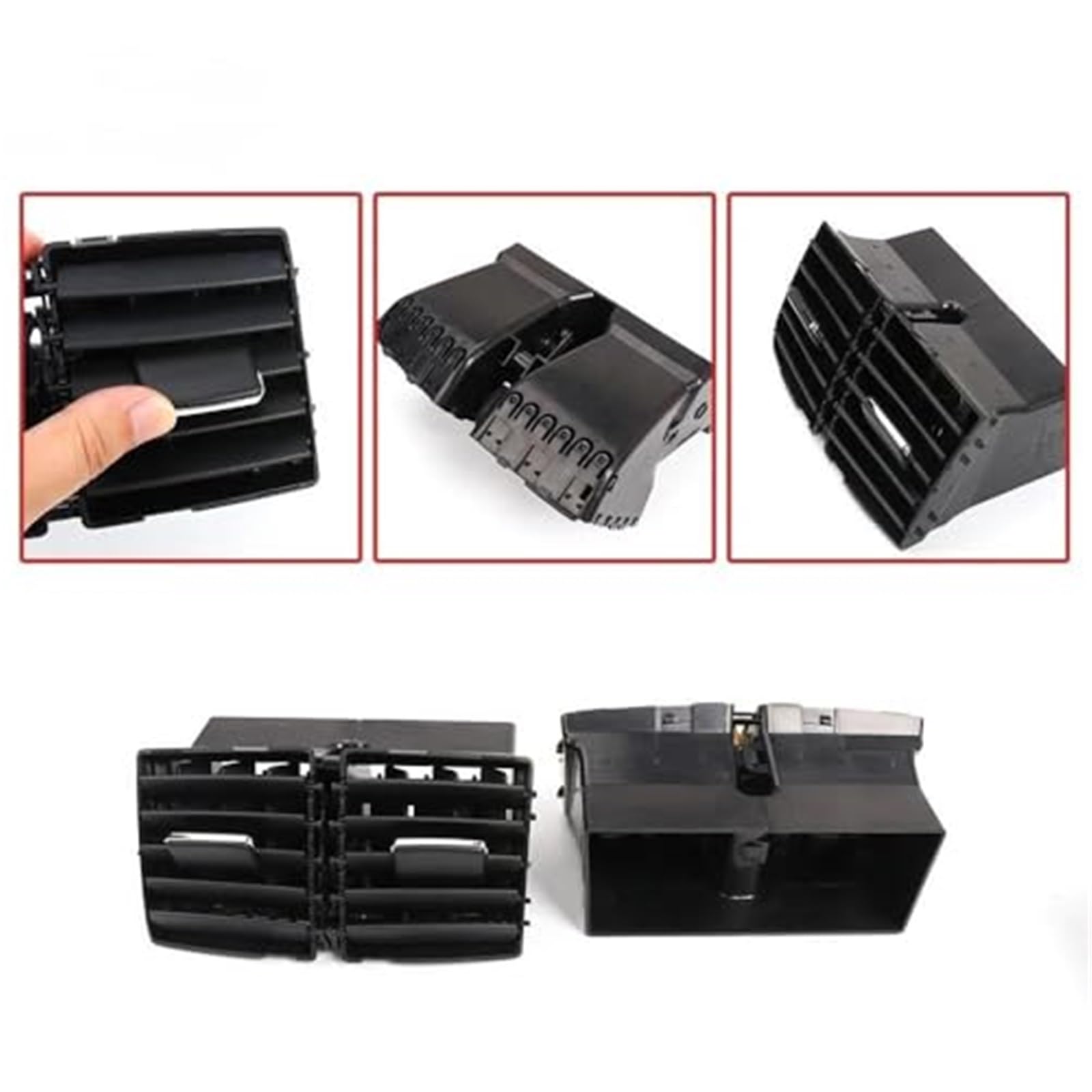 Wnętrze samochodu tylna kratka wentylacyjna AC, dla, W164 ML GL 300 350 450 500 2005-2011 Kratka wentylacyjna do samochodu(BLACK Black)