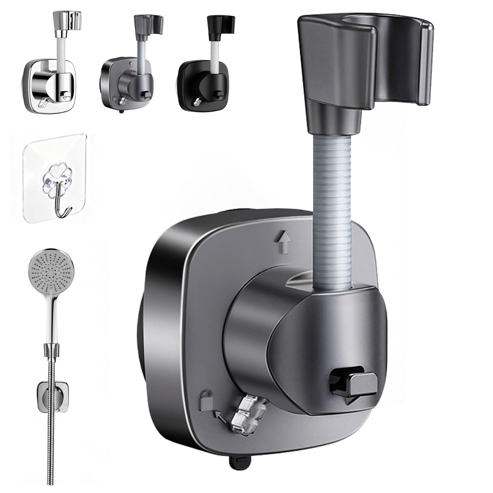 Adjustable Shower Head Holder-Removable with Suction Cup