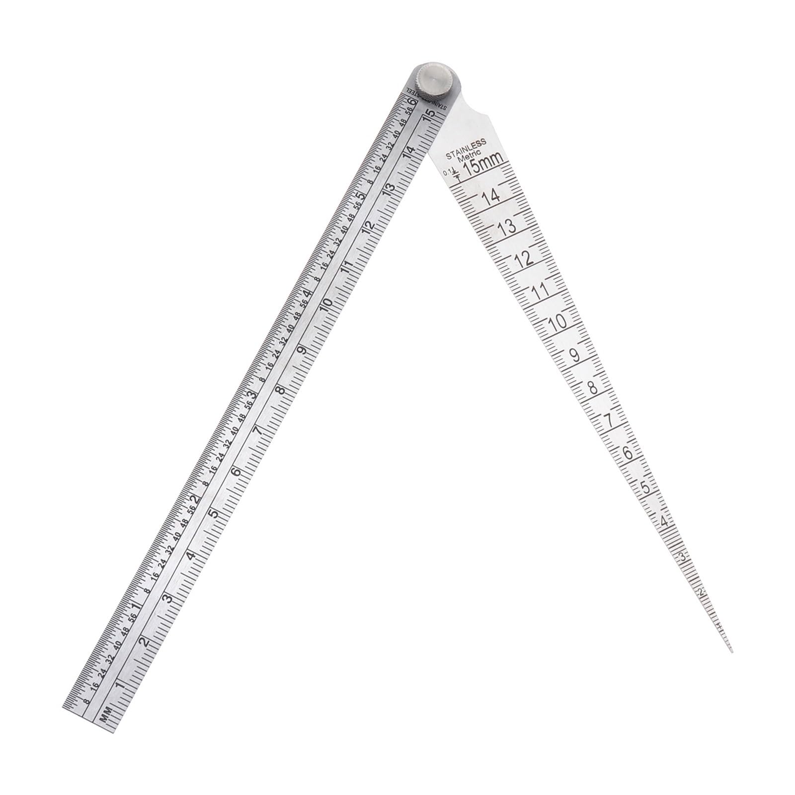 Cfwwsaq One Color Feeler Gauges, Feeler Gauge Set Welding Taper Gap Gauge Stainless Steel Portable Depth Ruler Hole Inspection Tool Feeler Gauge Measuring Tool