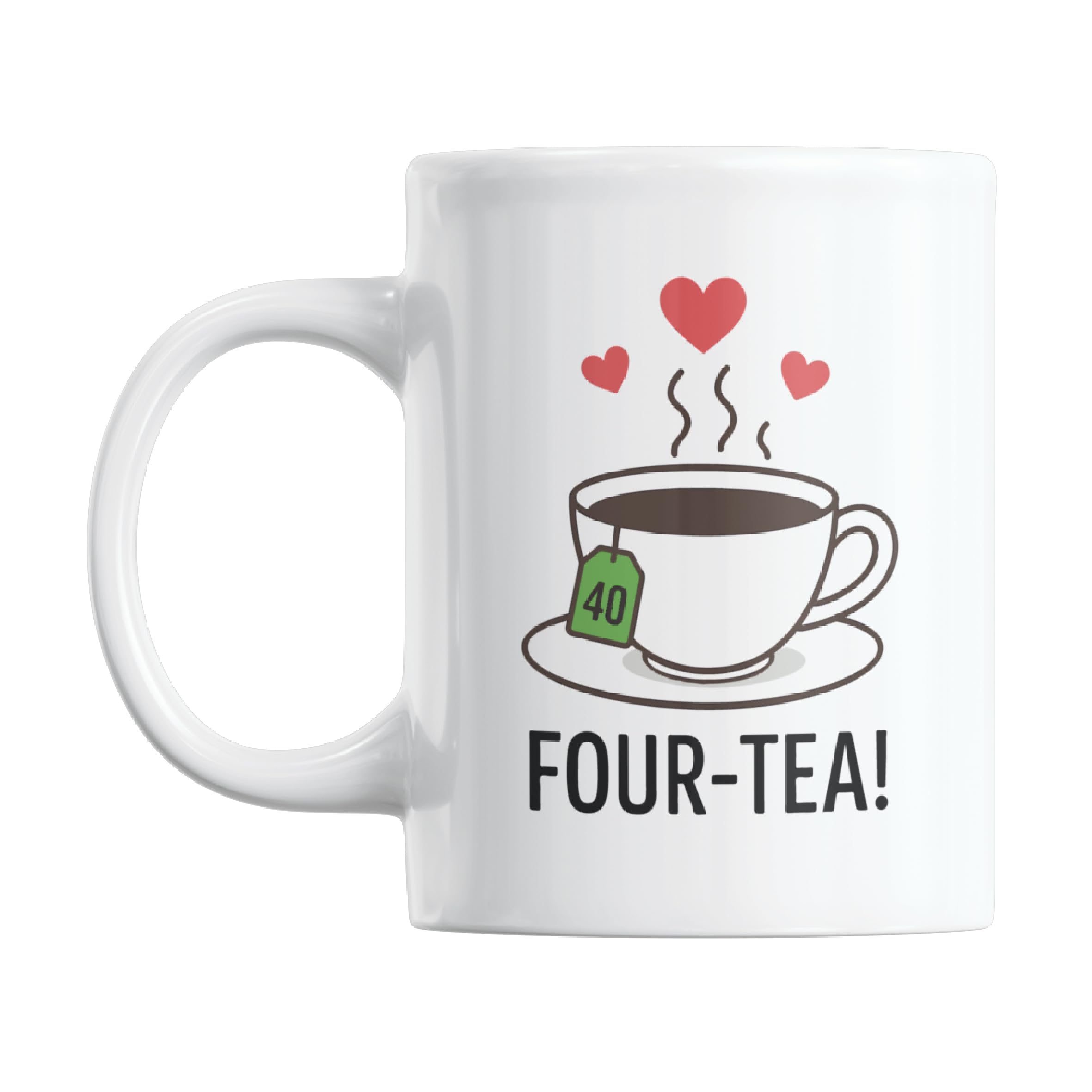 Gift Island 40th Birthday Gifts for Women and Men | Dad & Mum 40th Birthday Gifts | Fourtieth Birthday Mug for her & him - Friend, Husband, Wife, Neighbour, Son and Daughter Tea Lover Mug