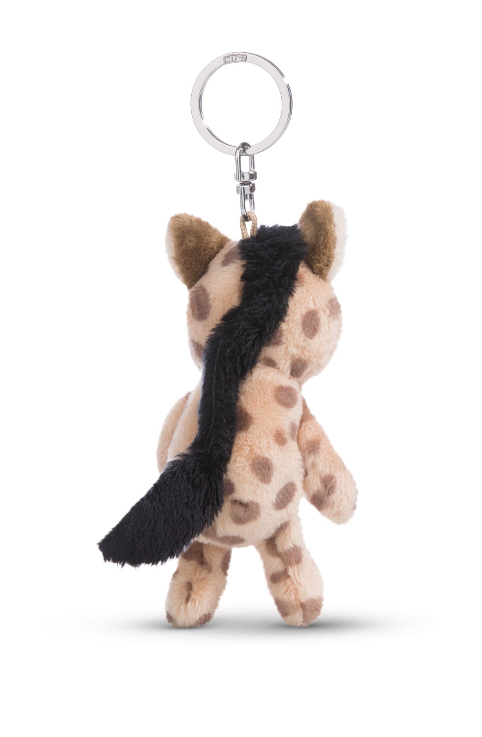 Porte-clés Peluche Chevreuil René NICI - 10 Cm, Marron Et Blanc, Écologique (Matériaux Recyclés)