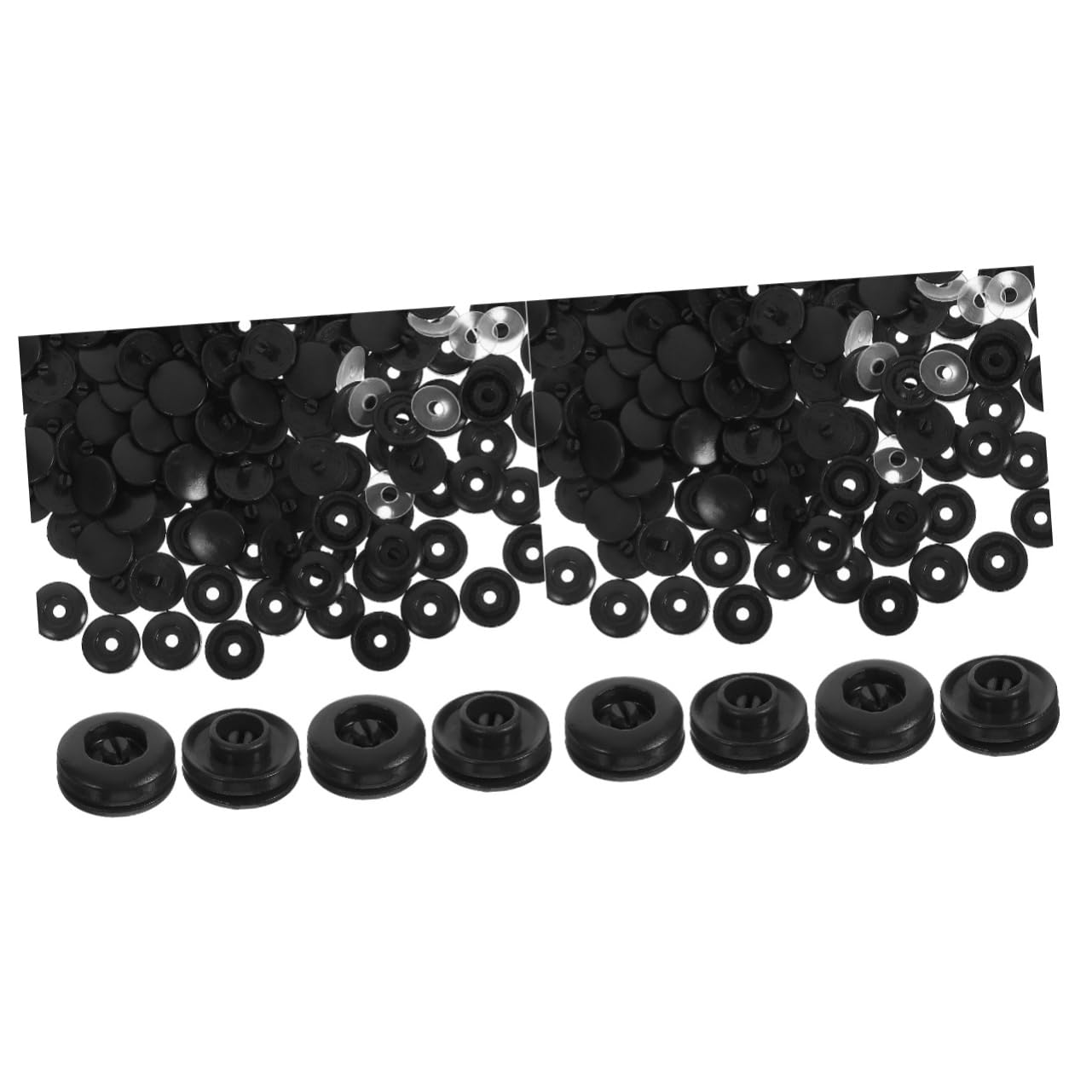 200juegos Botones De Presión Plásticos Para Ropa y Manualidades Botones Para Camisas y Proyectos De Costura