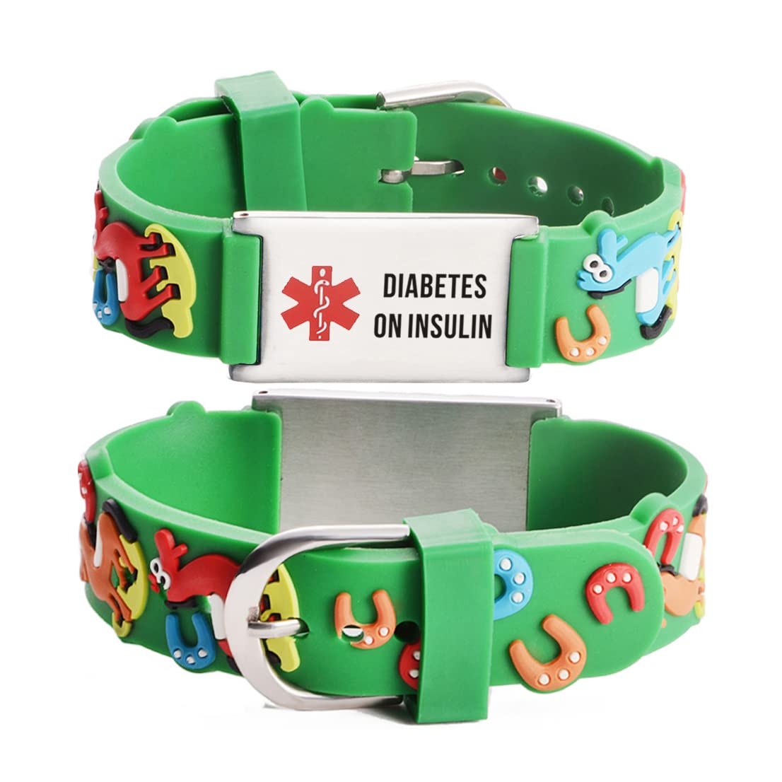 LinnaLove cartoon medical alert id bracelets Parents gift to Son, daughter, brother, sister