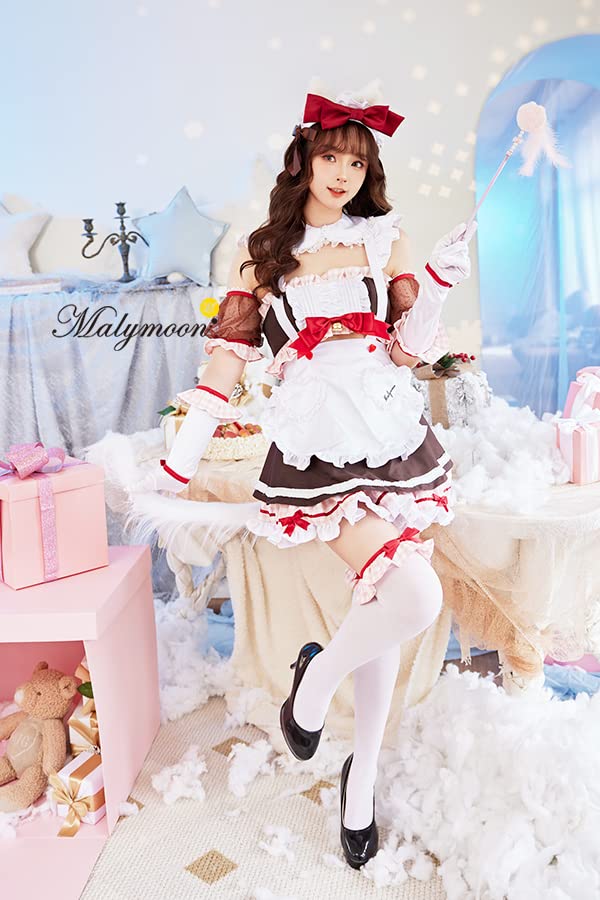 Amazon | [Malymoon] メイド メイド服 ウェイトレス 猫 キャット ネコ