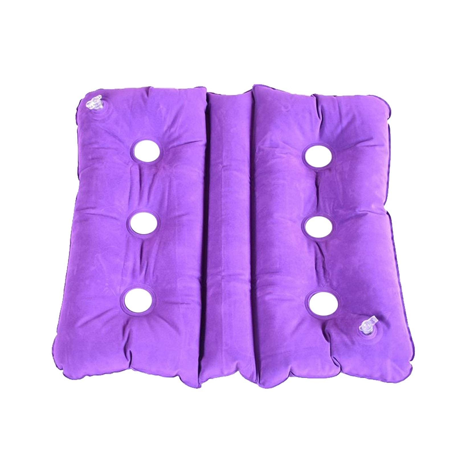 Cojín Inflable para Asiento de Oficina, cojín de Aire para Silla de Ruedas médica, colchón Inflable para Asiento, antiescaras, para aliviar la presión del nervio ciático (Morado 1)
