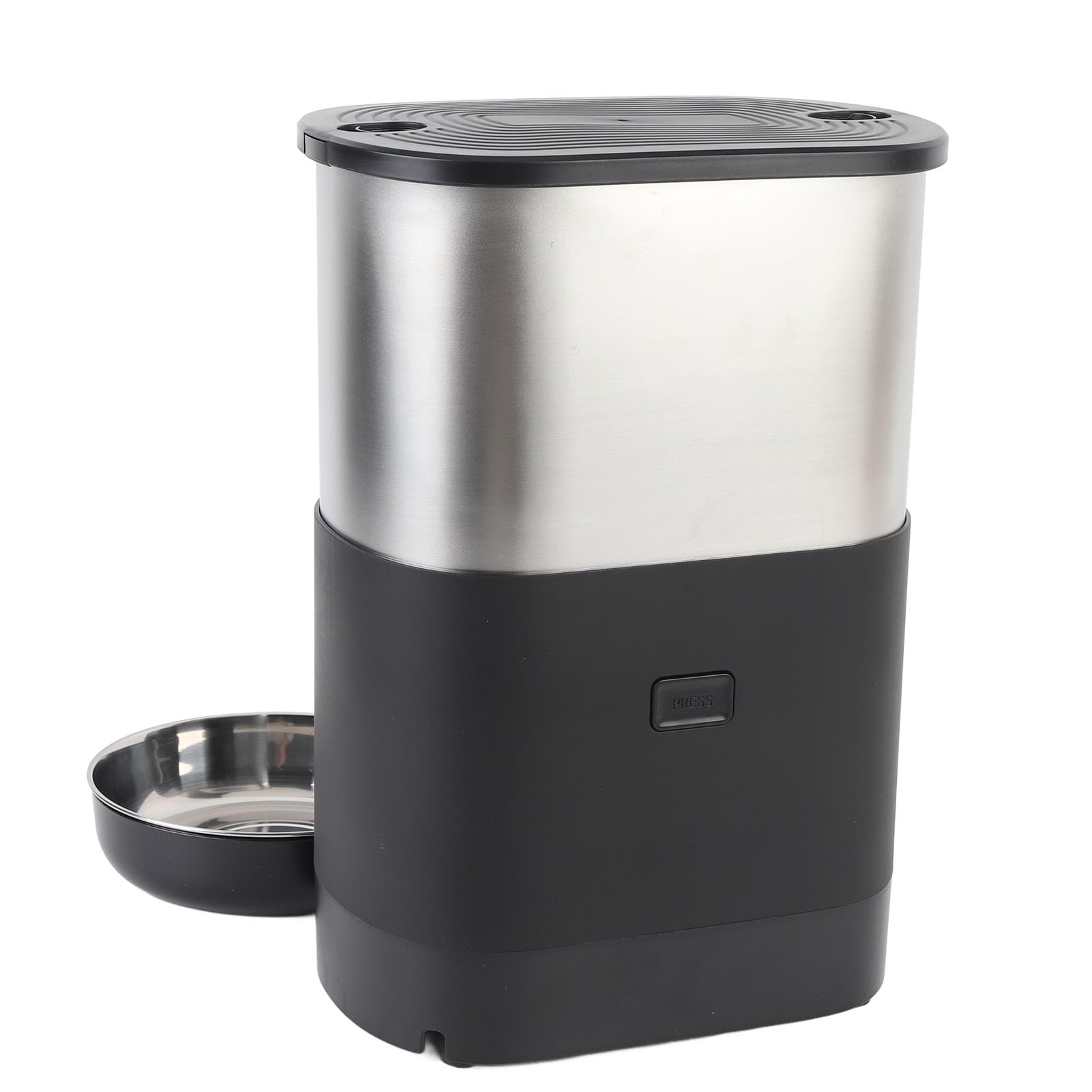 Sorandy Comedero Automático para Gatos, Comedero para Gatos de 5 litros de Capacidad, Cuantitativo Temporizado con Cuencos de Acero Inoxidable y Ventana Grande para Comprobar el Nivel de Alimentos,
