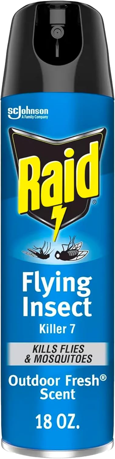 Raid Flying Insect Killer 7, Insecticide Spray with Outdoor Fresh Scent, 18 fl oz