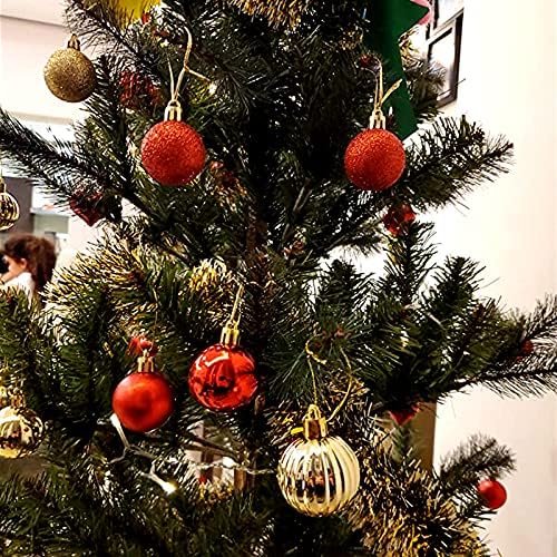 Apragaz 36PCS 40mm Christmas Baubles, Red Baubles, Shatterproof Christmas Tree Baubles Ornaments for Xmas Festival Party Birthday Wedding Decoration(Red)