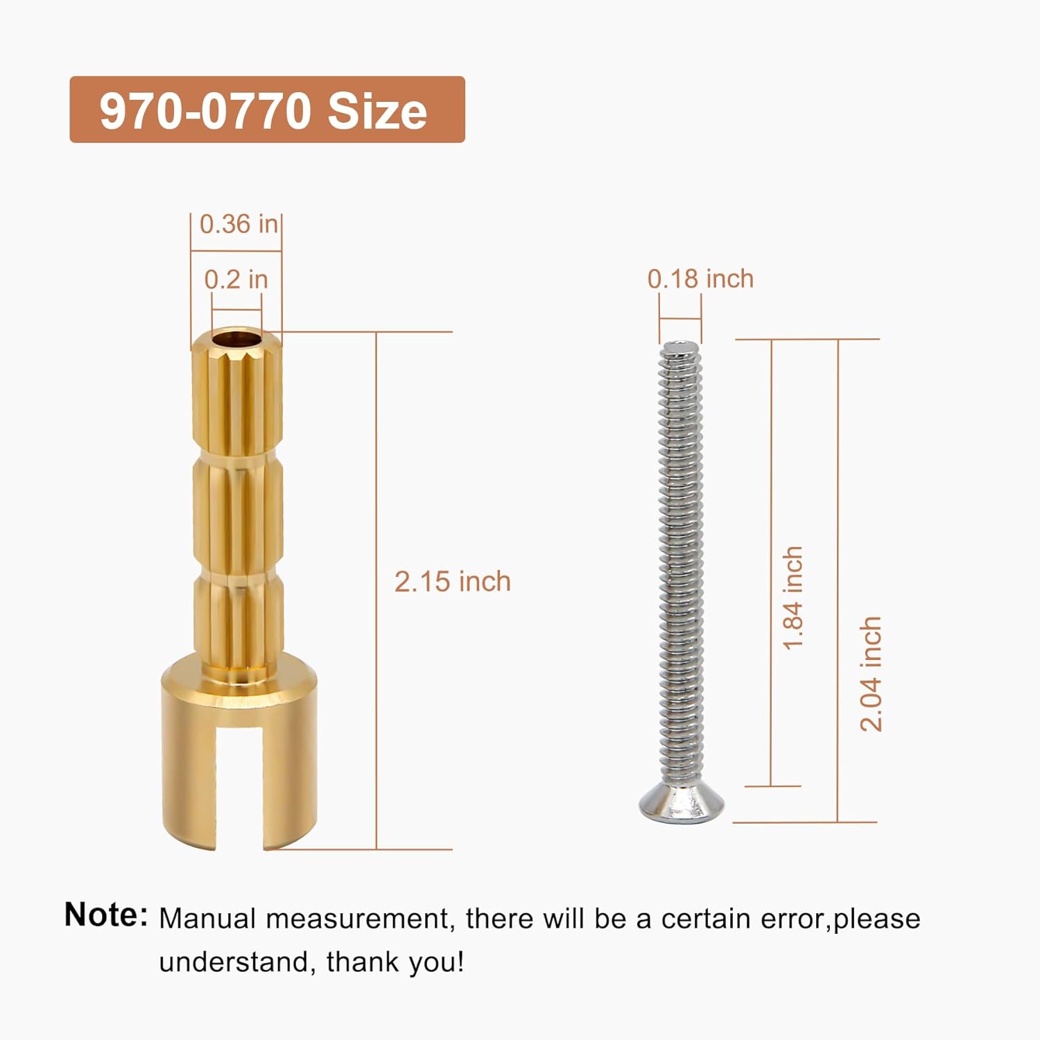 970-0770 Stem Adapter with Screw Replace for 970-0770 Plumbing Equipment, Pfister Securepfit Trims, Shower Handle Stem Extension Tub and Faucet Accessories Valve Extender Trim Repair